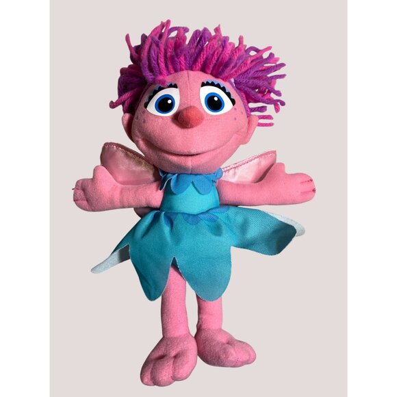 Abby Cadabby Plush Doll 8 Inch from Sesame Street with Pink Wings Blue Dress - Picture 1 of 8